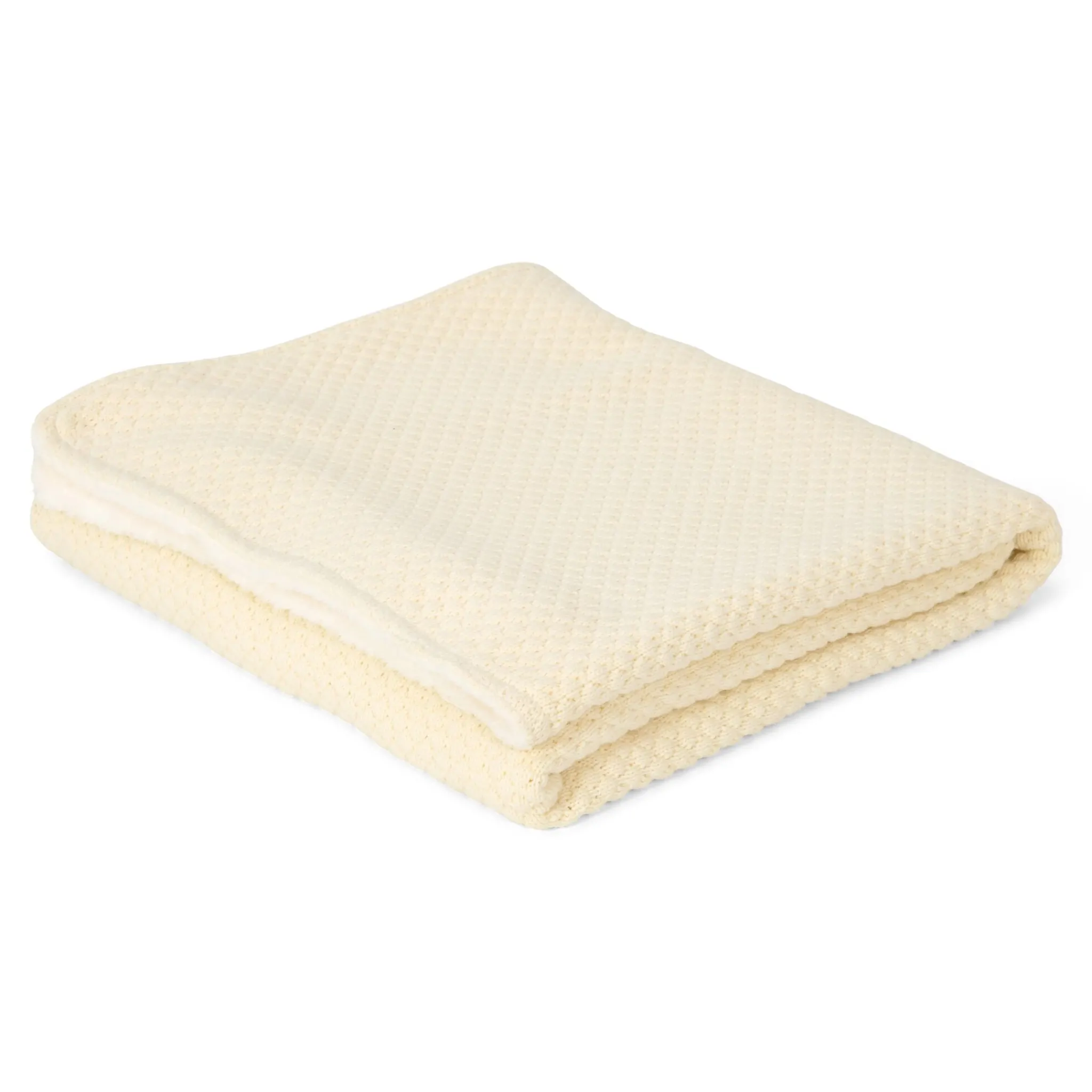 Little Dutch Knitted crib blanket - Fleece - White - Essentials Outlet