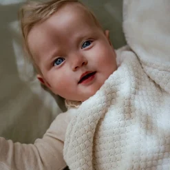 Little Dutch Knitted crib blanket - Fleece - White - Essentials Outlet