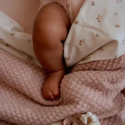 Little Dutch Knitted crib blanket - Pink - Essentials Clearance