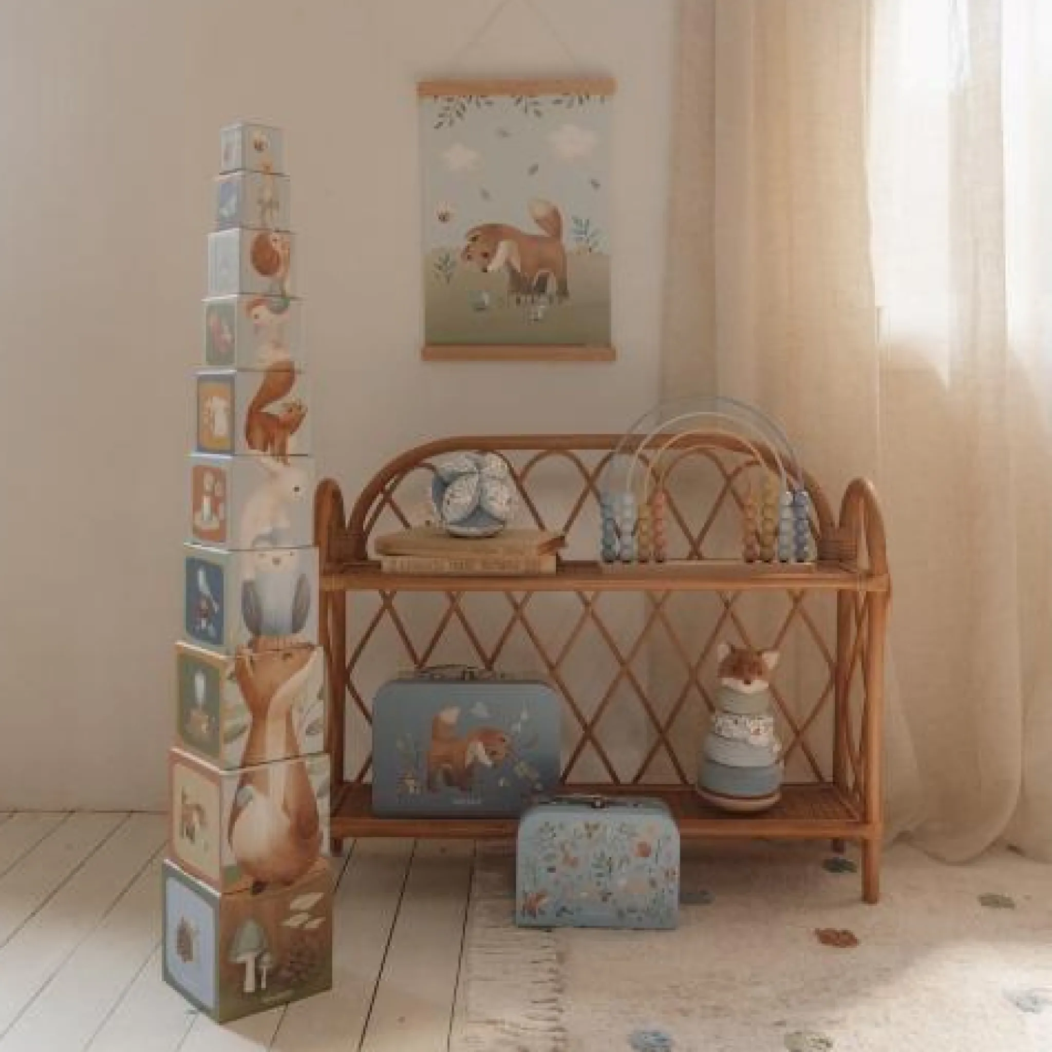 Little Dutch Luggage set - Blue - Forest Friends Hot