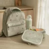 Little Dutch Lunch set - Pop -up drinking bottle and lunch box - Green - Little Farm