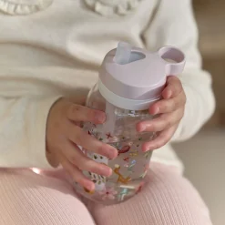 Little Dutch Mepal Drinking Bottle with Straw 450 ml - Pink Online