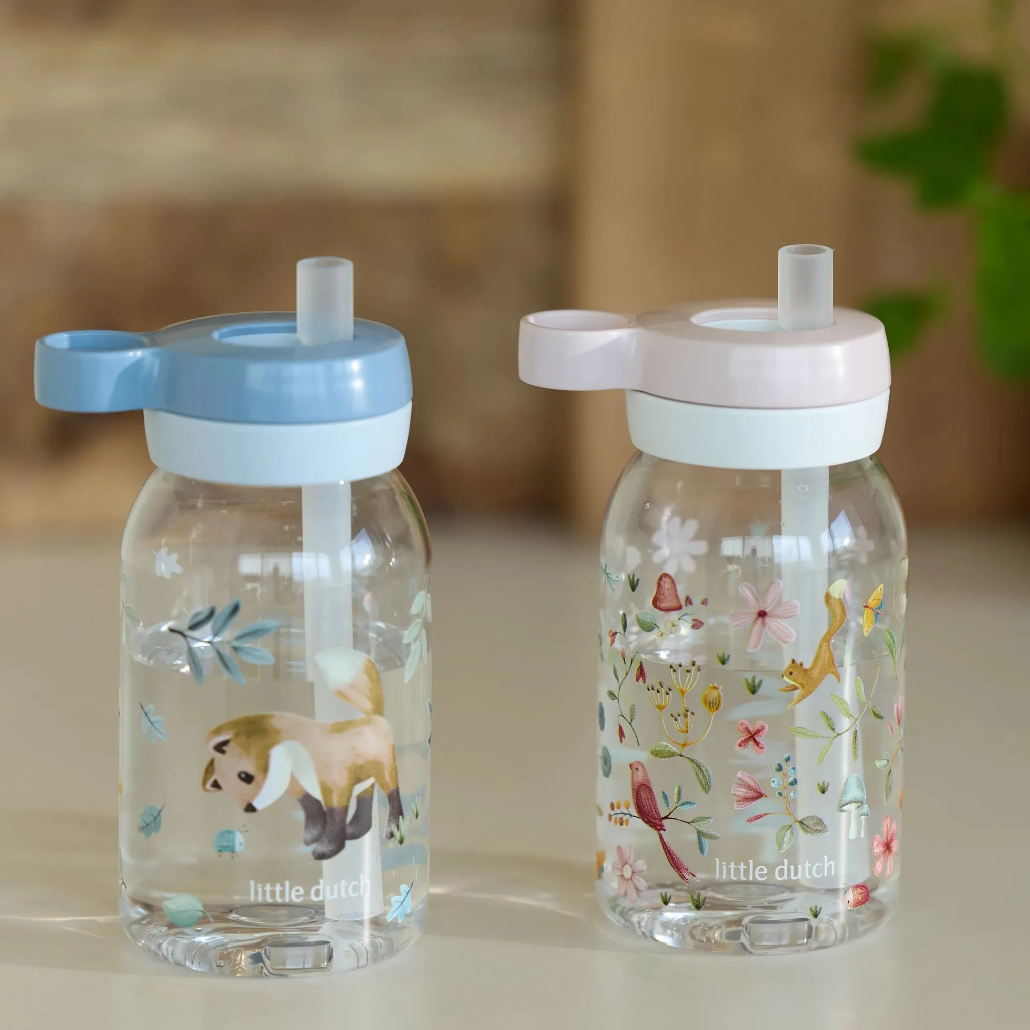 Little Dutch Mepal Drinking Bottle with Straw 450 ml - Pink Online