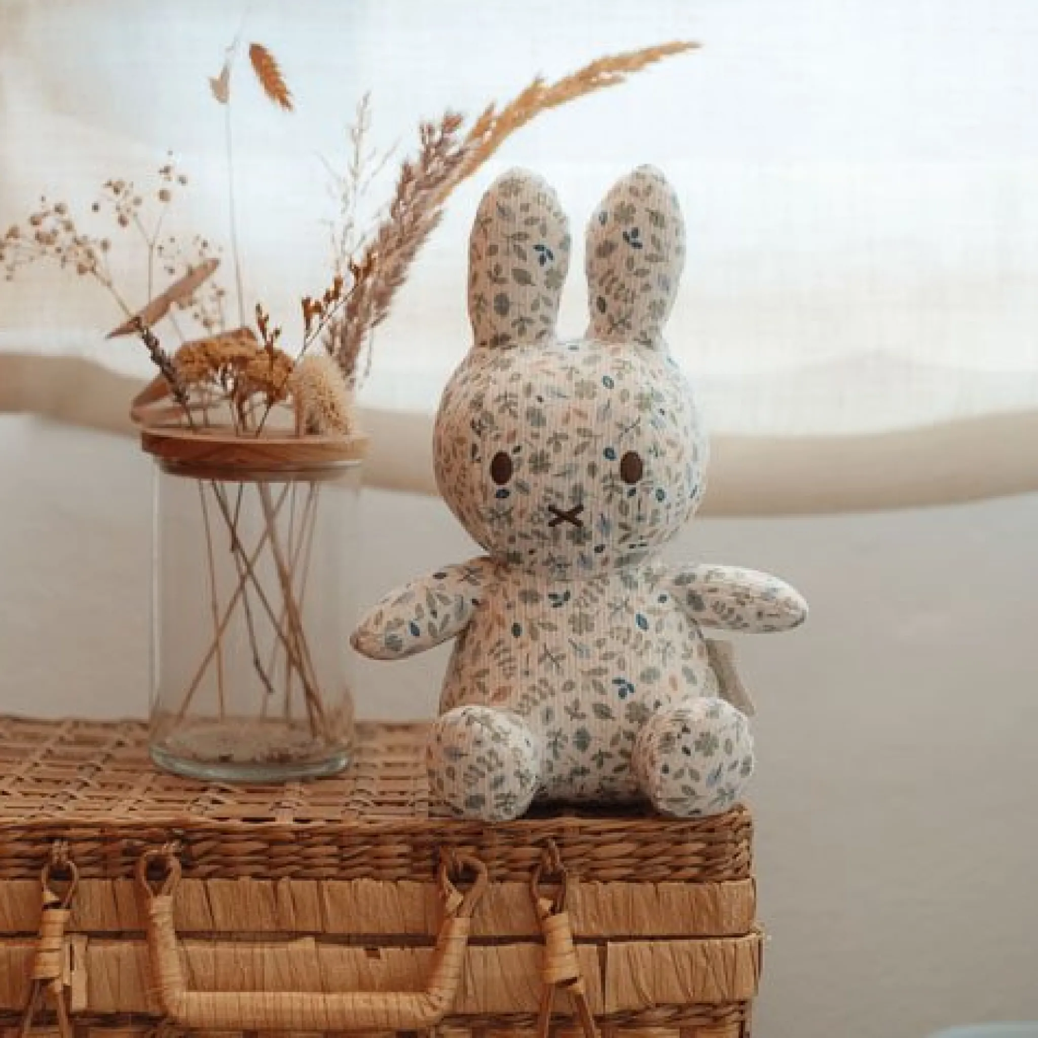 Little Dutch miffy cuddle all-over print 20 cm - Blue - Lucky Leaves Best