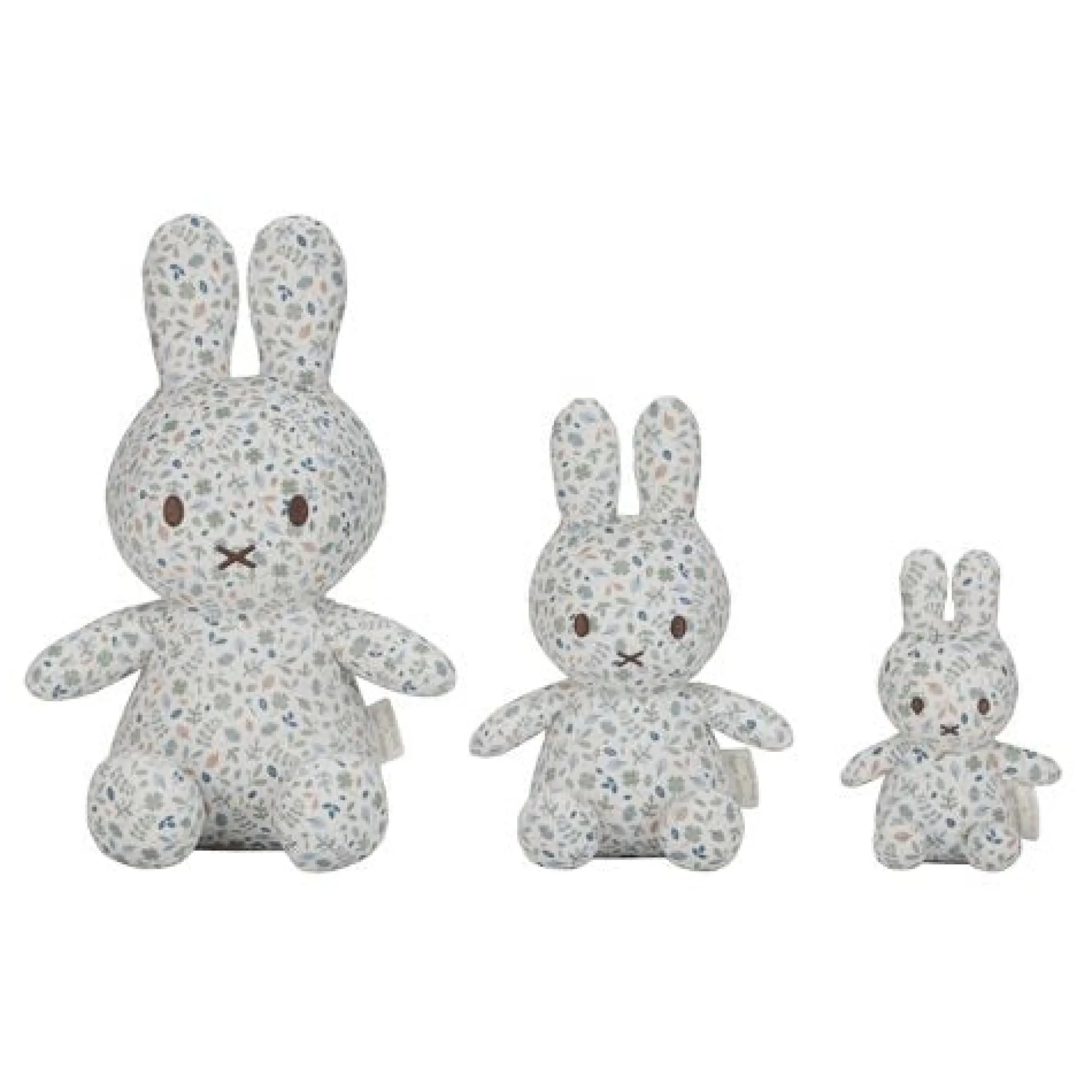 Little Dutch miffy cuddle all-over print 30 cm - Blue - Lucky Leaves Sale