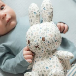 Little Dutch miffy cuddle all-over print 30 cm - Blue - Lucky Leaves Sale