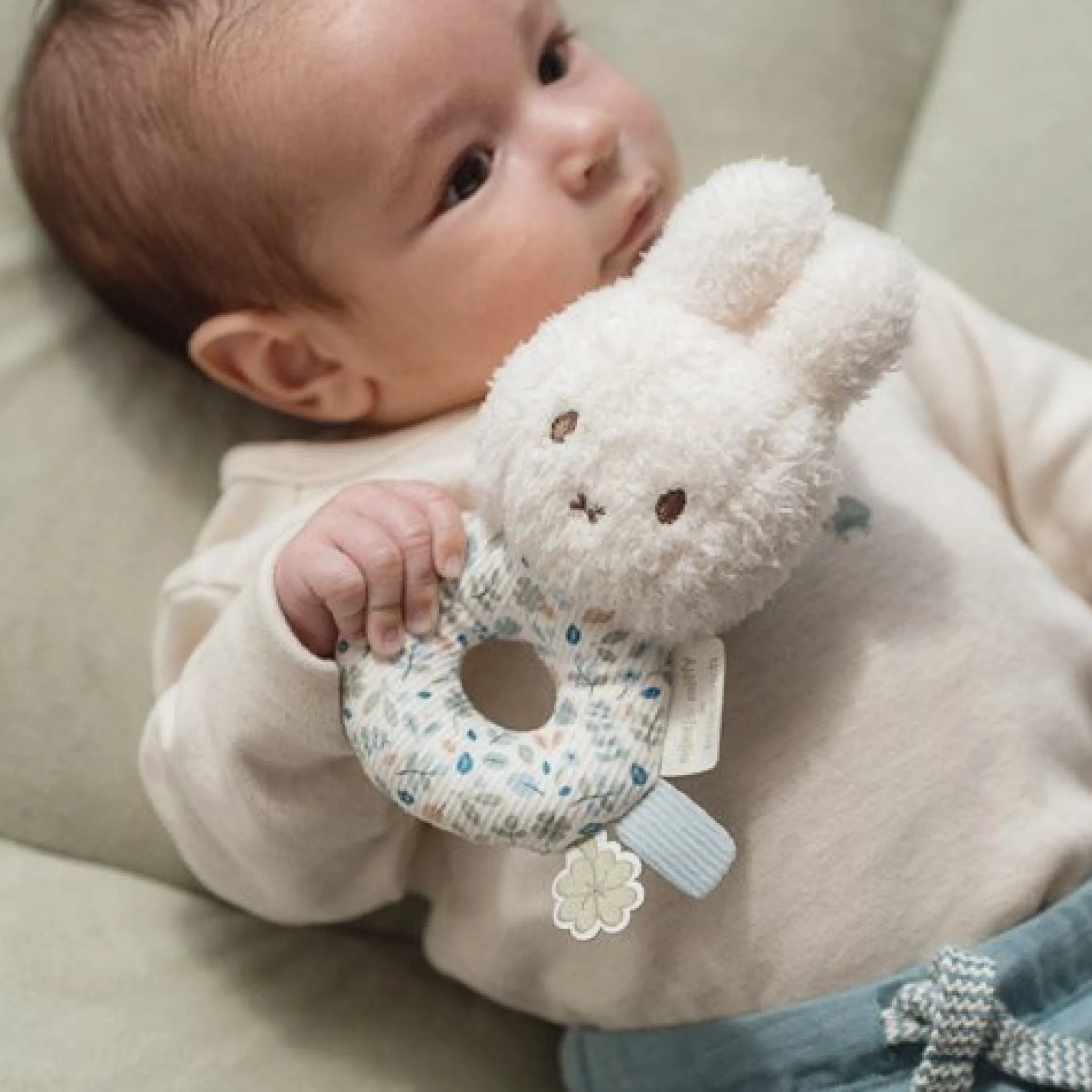 Little Dutch miffy rattle - Blue - Lucky Leaves