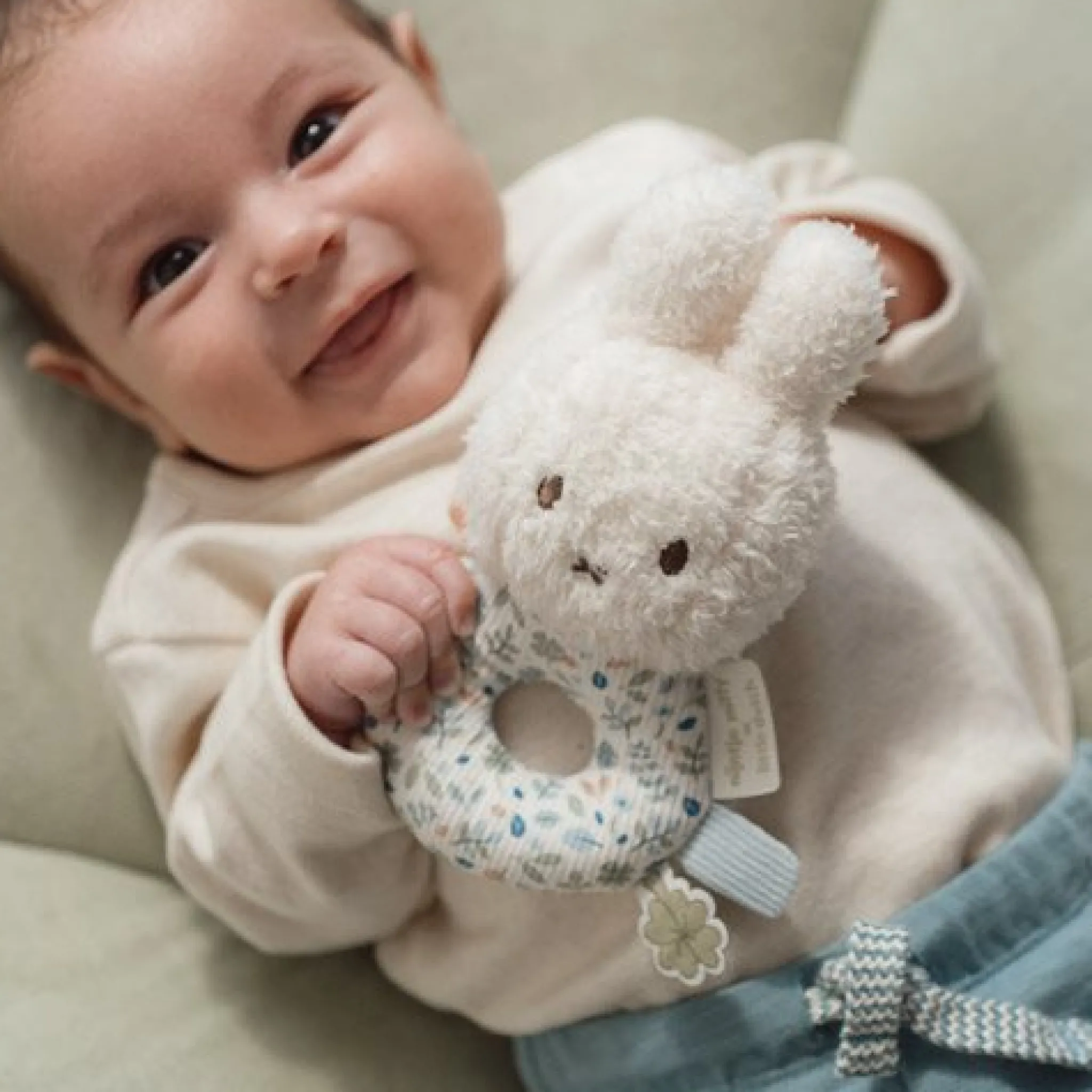 Little Dutch miffy rattle - Blue - Lucky Leaves