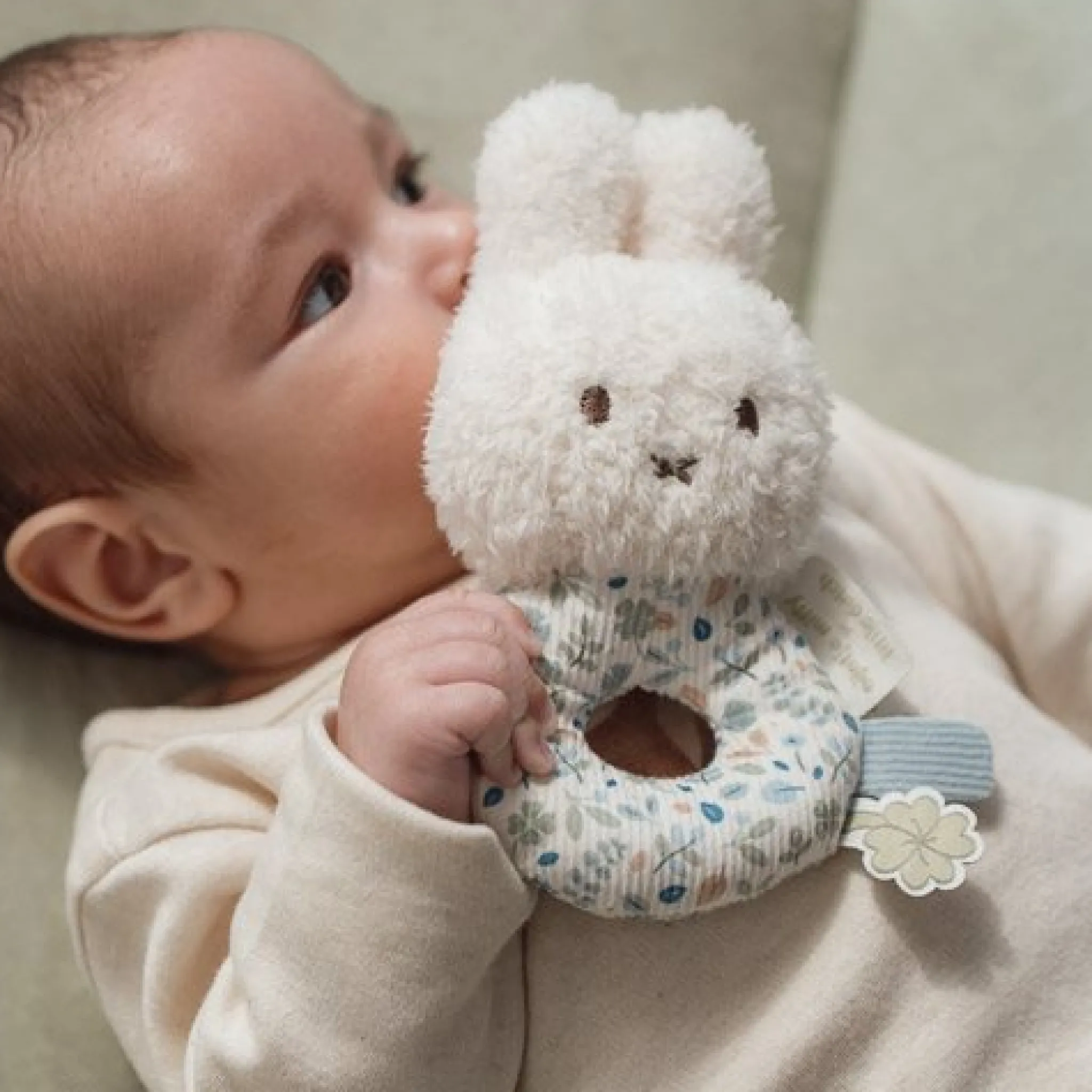 Little Dutch miffy rattle - Blue - Lucky Leaves