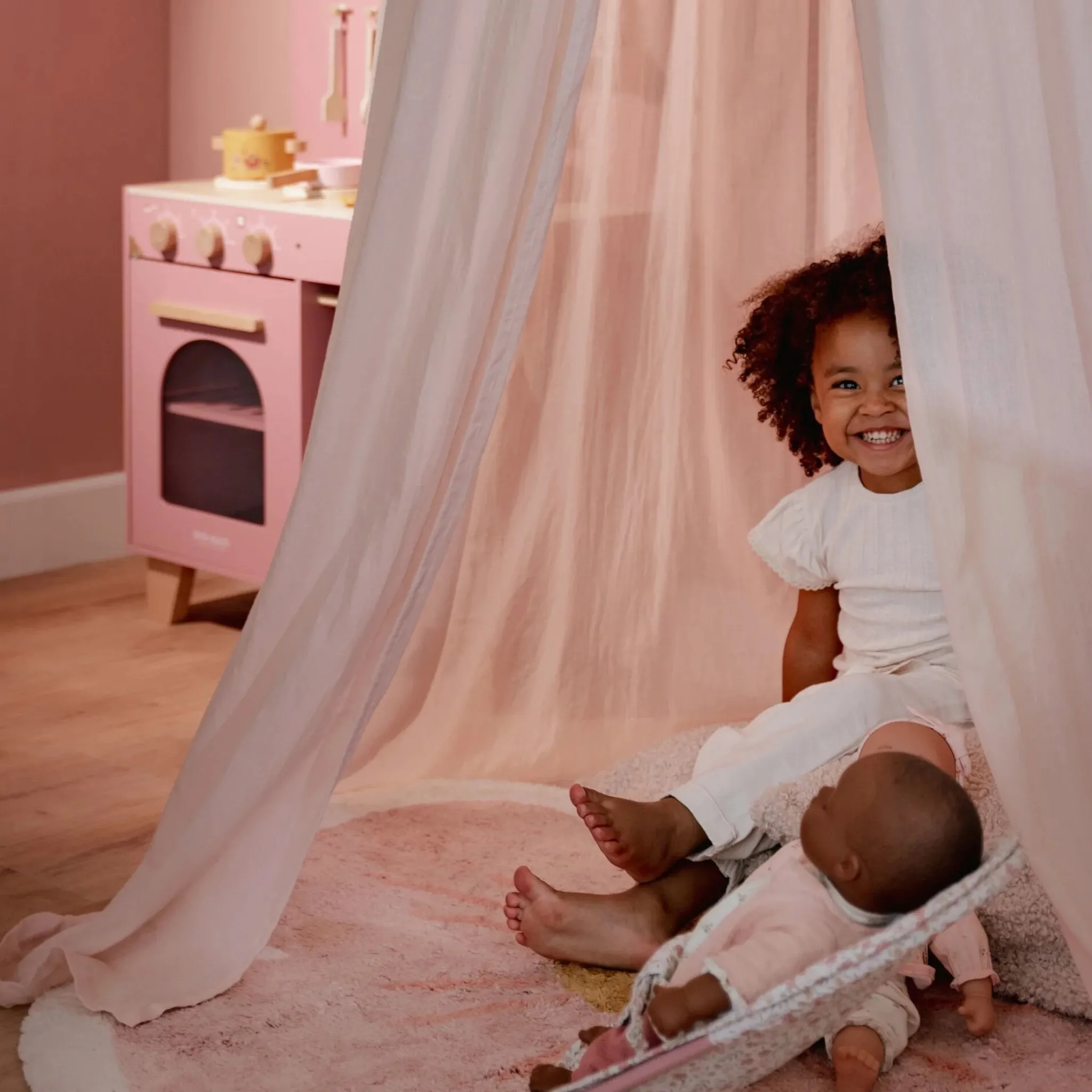 Little Dutch Mosquito net - Pink - Essentials Online