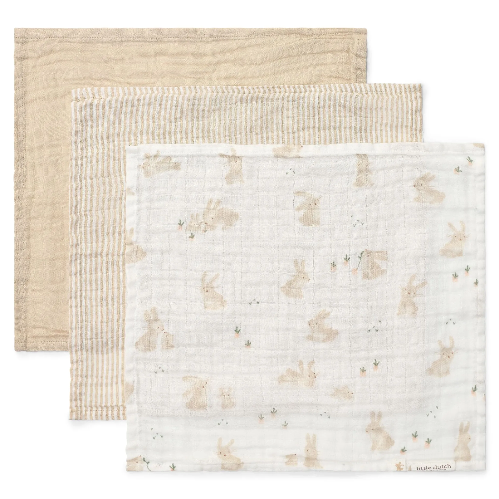 Little Dutch Mouth wipes set - White - Newborn Naturals - Baby Bunny