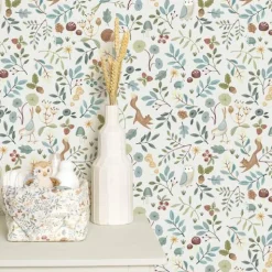 Little Dutch Non-woven wallpaper - Multicolored - Forest Friends - Forest Wonders