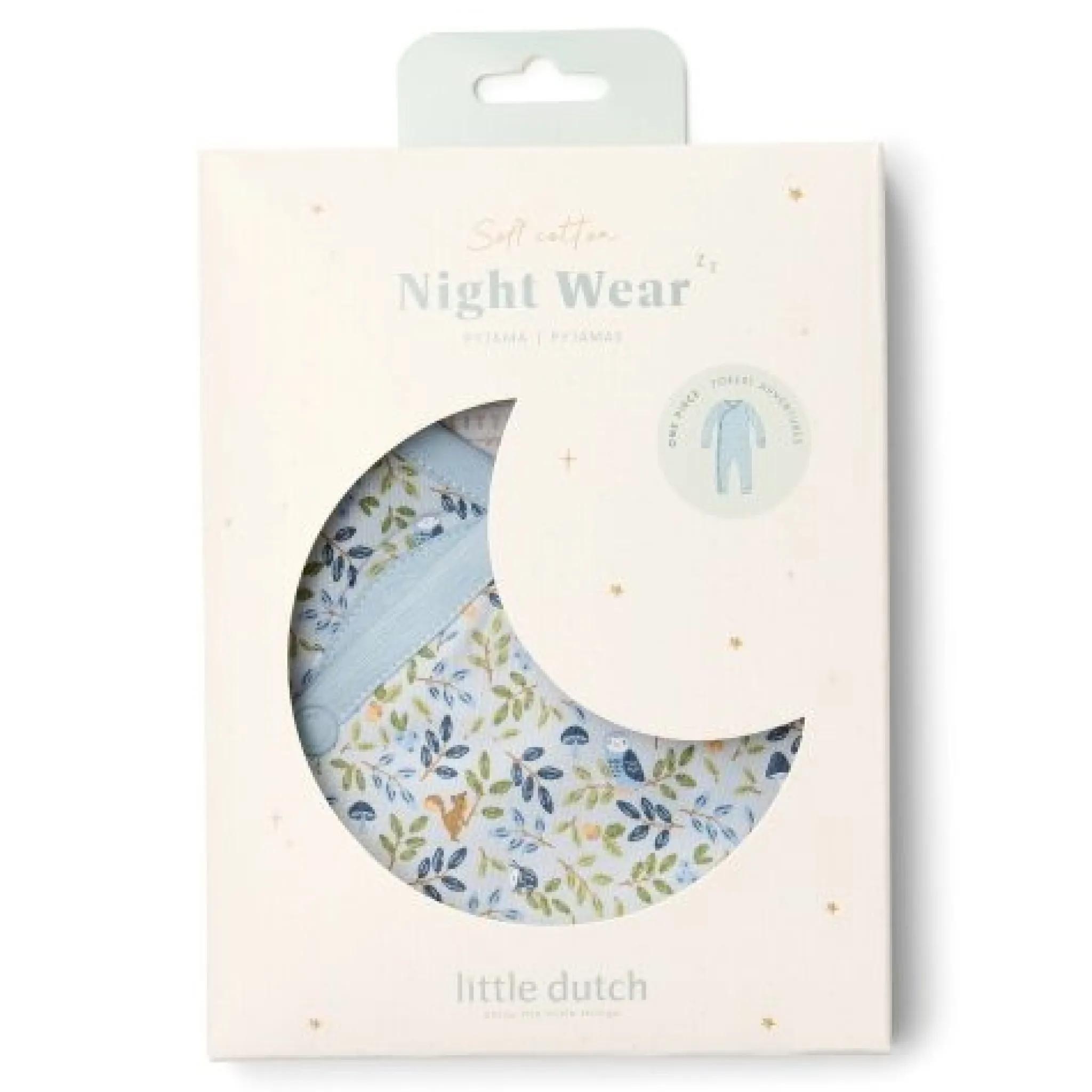 Little Dutch One-piece pajamas - Blue - Forest Friends - Forest Adventure Discount