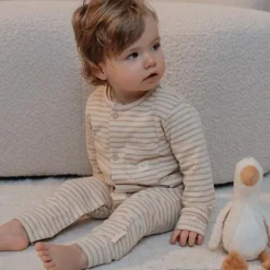 Little Dutch One -piece pajamas - sand - striped Sale