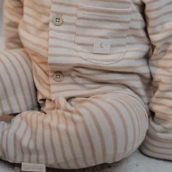 Little Dutch One -piece pajamas - sand - striped Sale