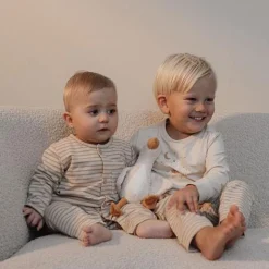 Little Dutch One -piece pajamas - sand - striped Sale