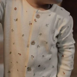 Little Dutch One-piece pajamas - White - Forest Friends - Forest Treasures