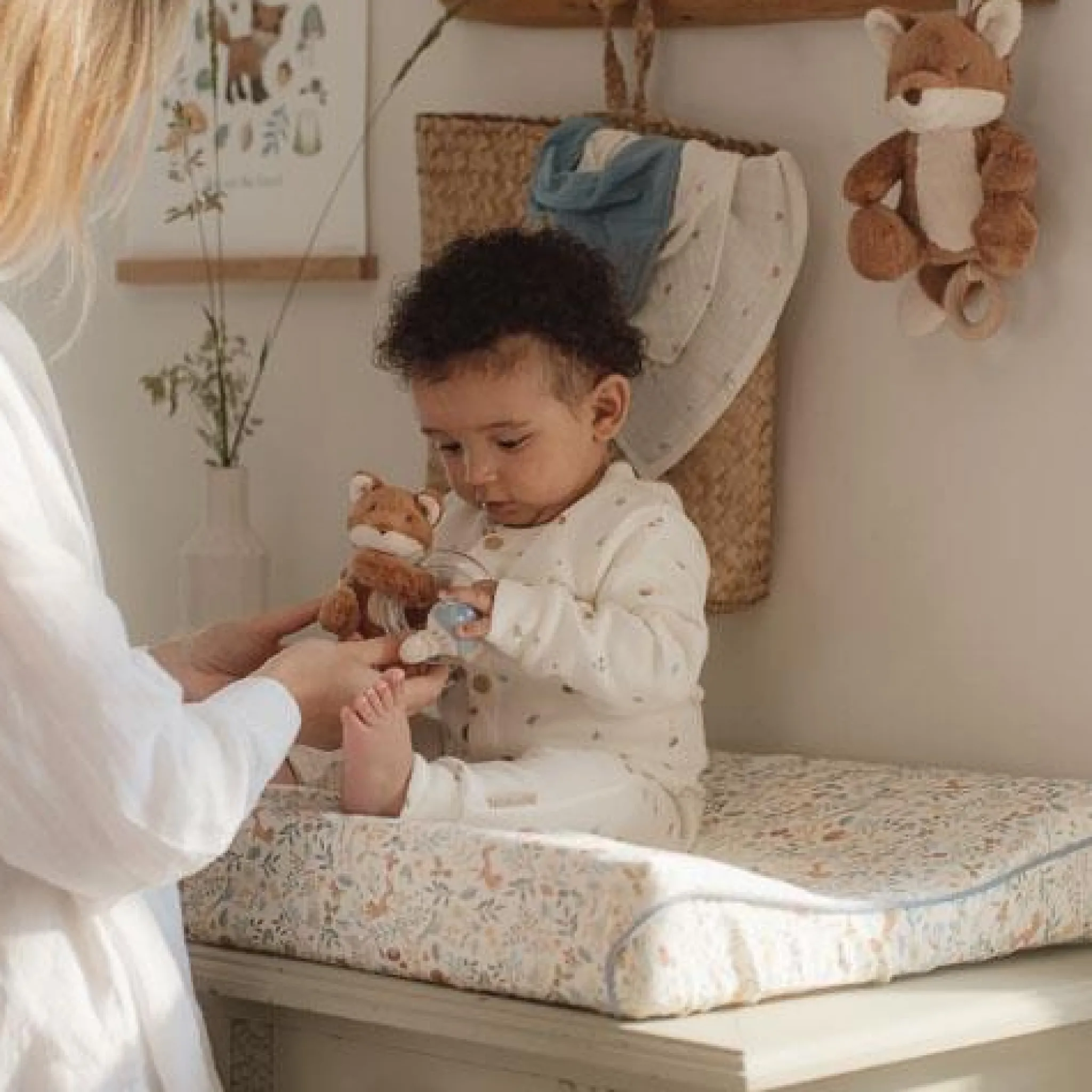Little Dutch One-piece pajamas - White - Forest Friends - Forest Treasures