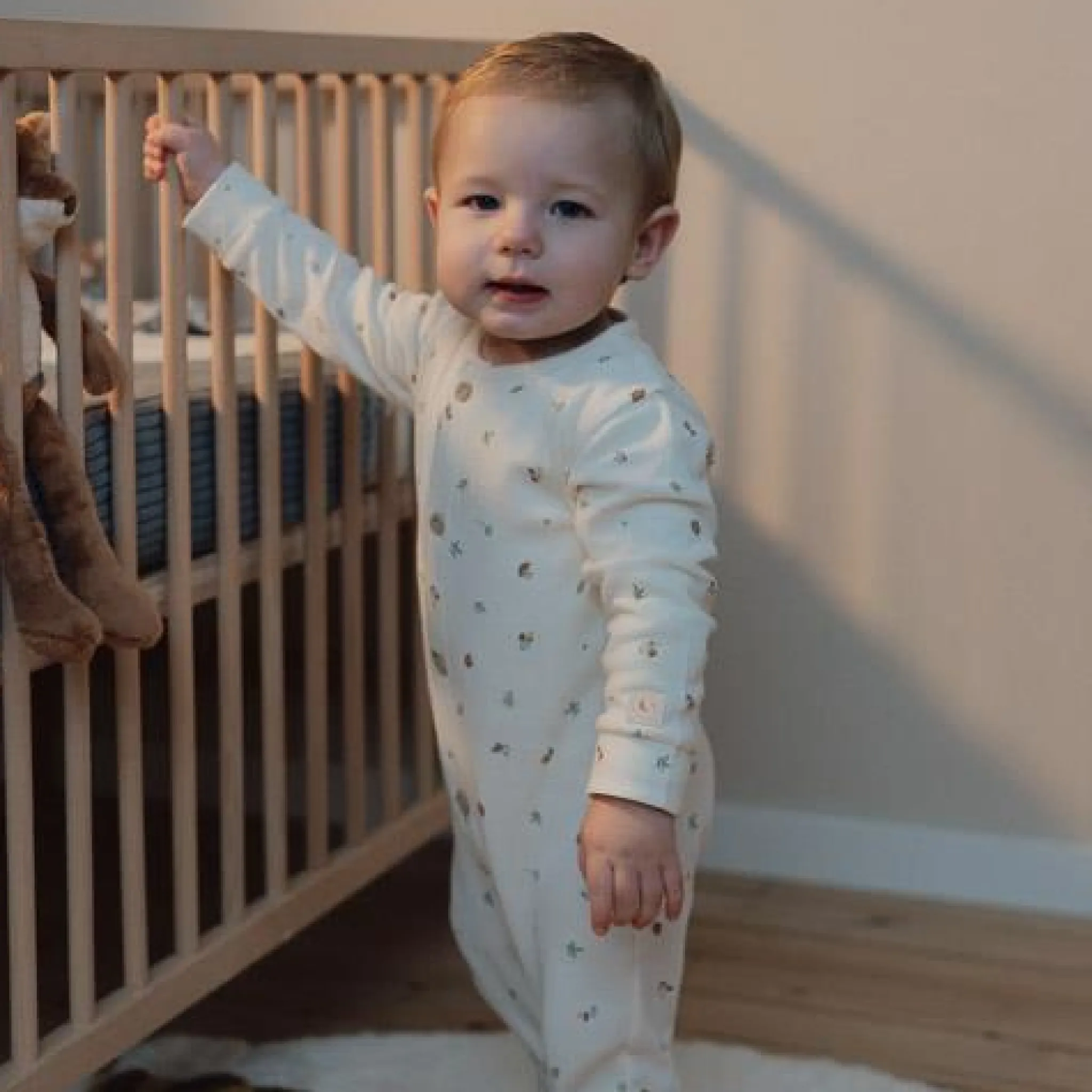 Little Dutch One-piece pajamas - White - Forest Friends - Forest Treasures