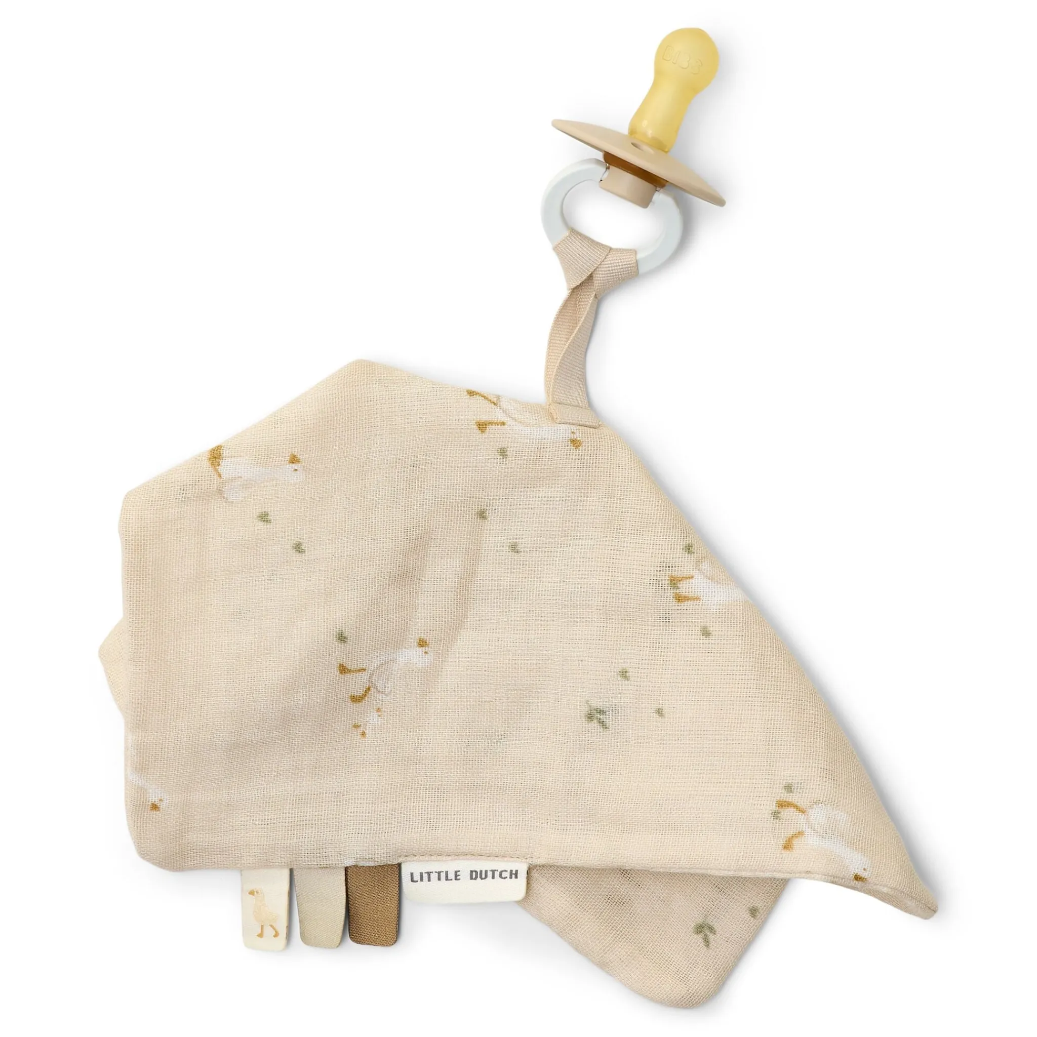 Little Dutch Pacifier Cloth - Beige - Newborn Naturals - Little Goose Discount