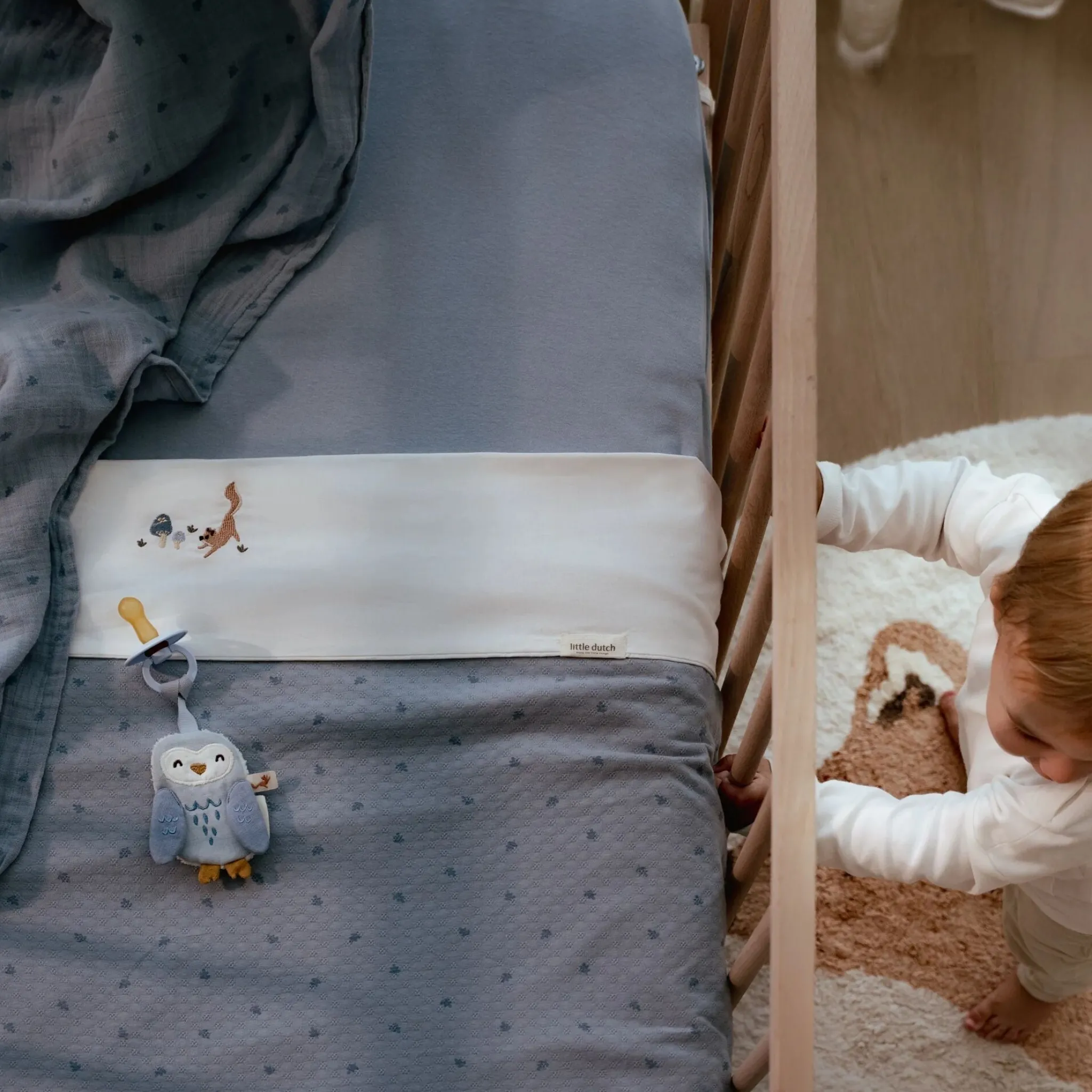 Little Dutch Pacifier cloth - Blue - Forest Friends Online