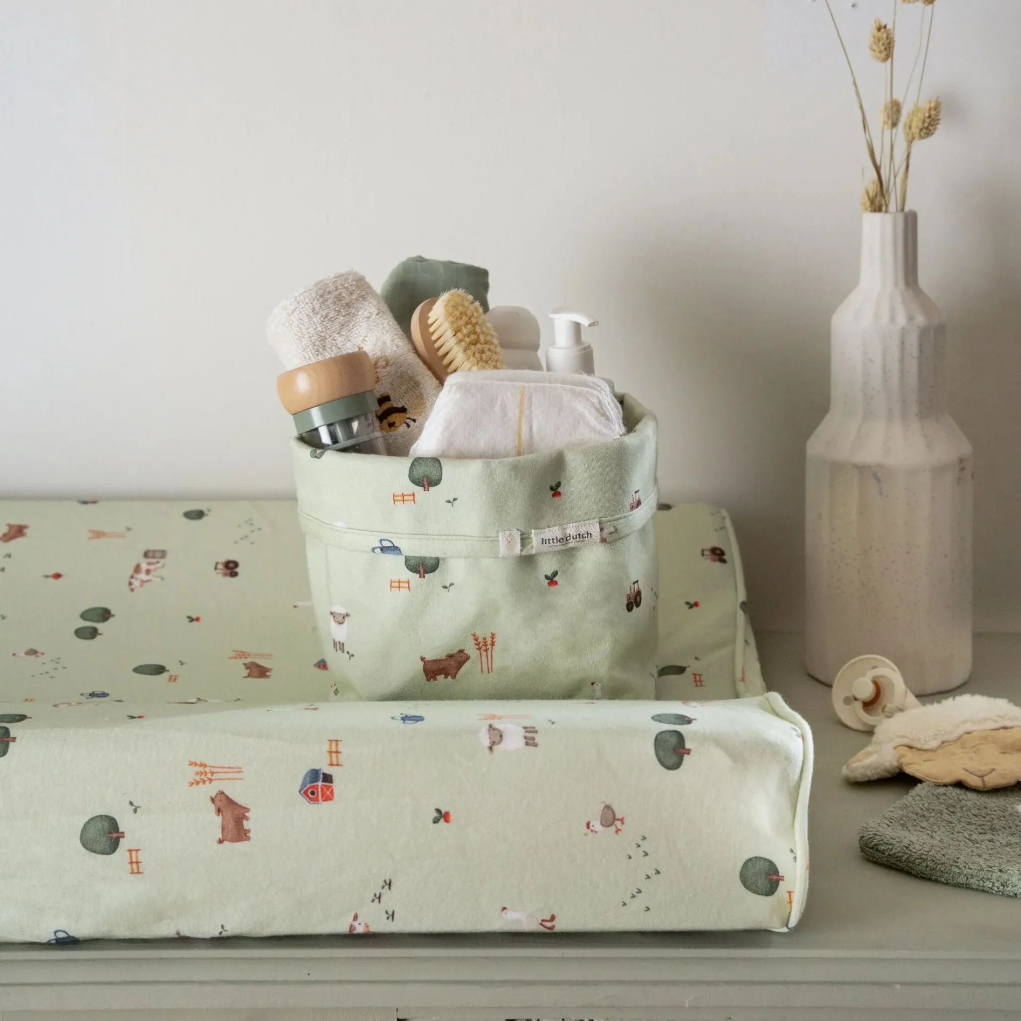 Little Dutch Pacifier cloth - White - Little Farm Clearance
