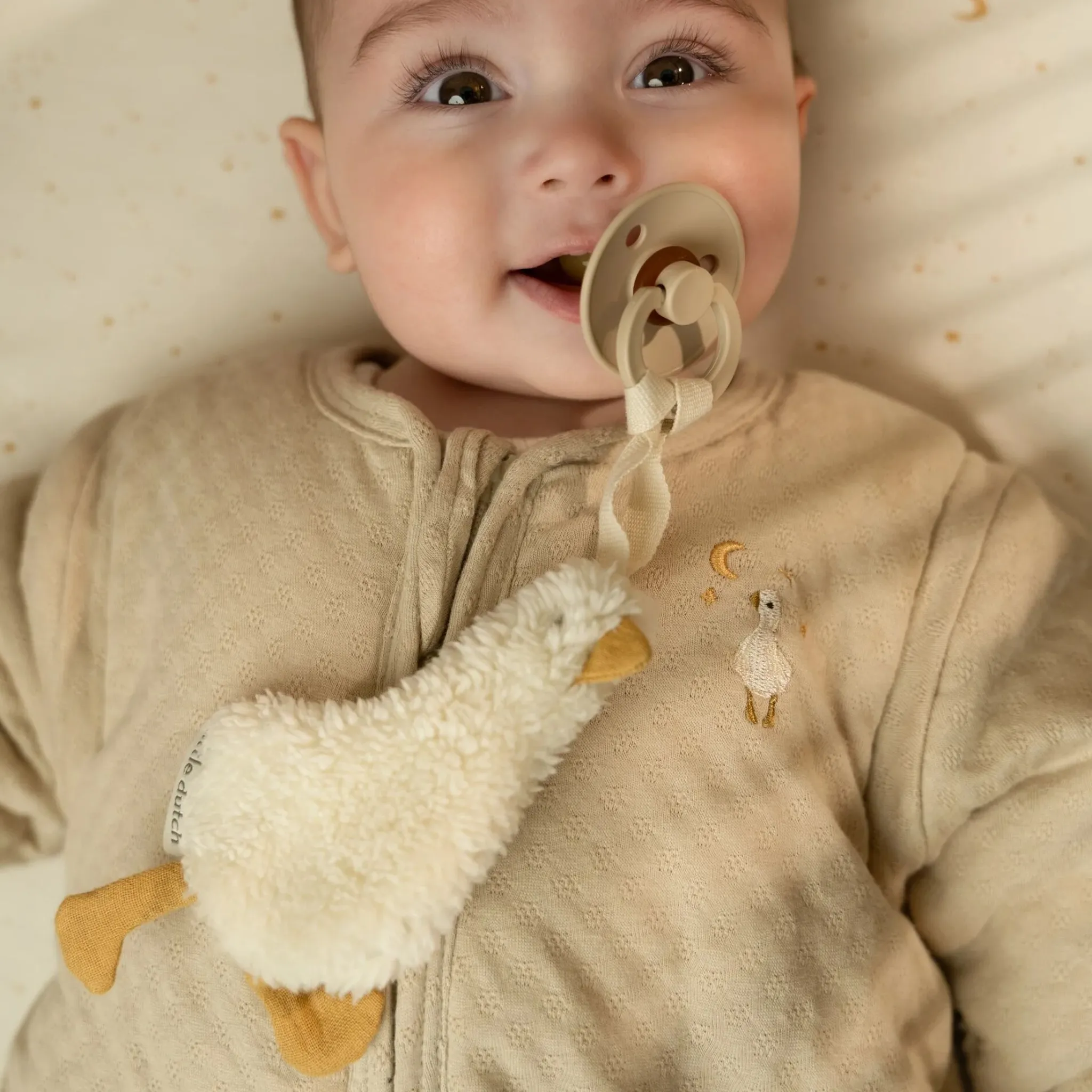 Little Dutch Pacifier Cloth - White - Newborn Naturals - Little Goose Discount
