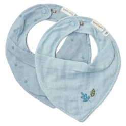 Little Dutch 2-pack bandana bib - Blue - Essentials Discount