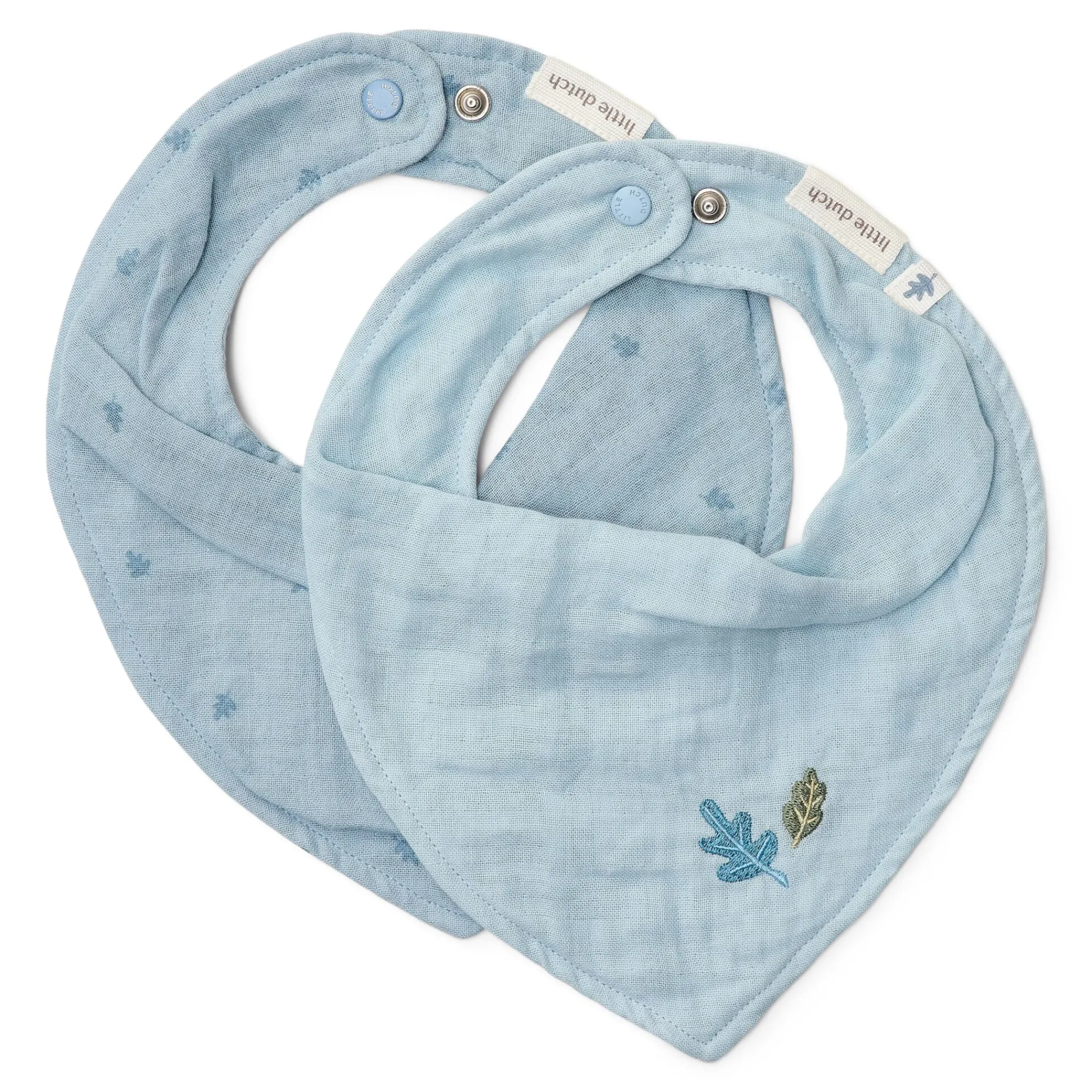Little Dutch 2-pack bandana bib - Blue - Essentials Discount