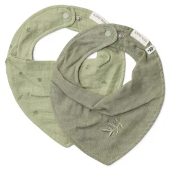 Little Dutch 2-pack bandana bib - Green - Essentials Hot