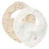 Little Dutch 2-pack bandana bib - White - Newborn Naturals - Little Goose Sale