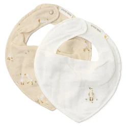 Little Dutch 2-pack bandana bib - White - Newborn Naturals - Little Goose Sale