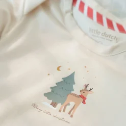 Little Dutch 2-pack Christmas romper long sleeve – Beige