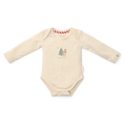 Little Dutch 2-pack Christmas romper long sleeve – Beige