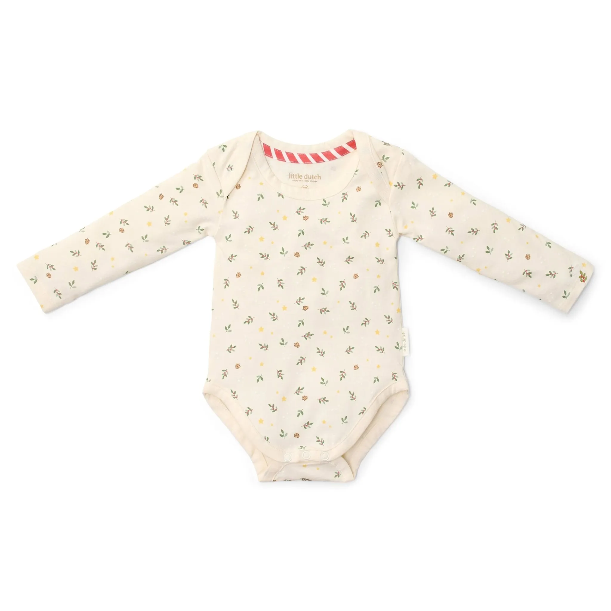 Little Dutch 2-pack Christmas romper long sleeve – Beige