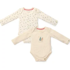 Little Dutch 2-pack Christmas romper long sleeve – Beige
