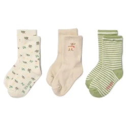 Little Dutch 3-pack Christmas socks – Beige Best