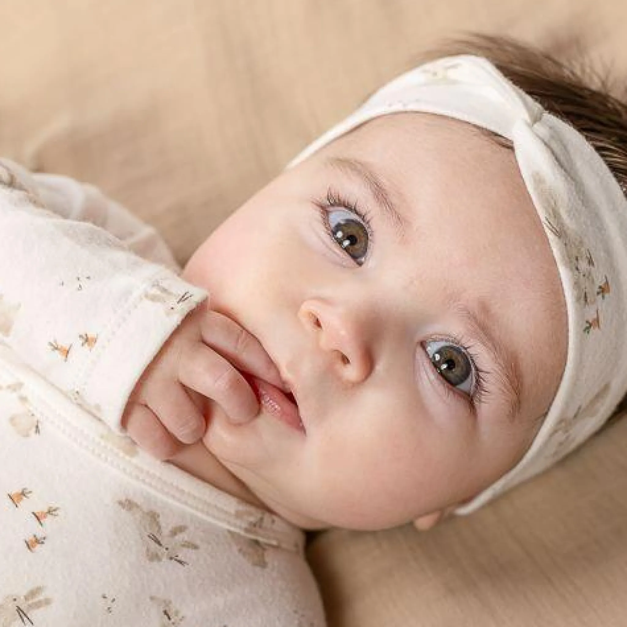 Little Dutch 2 -pack hair bands - Sand - Newborn Naturals - Baby Bunny Best