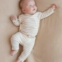 Little Dutch Pants - Sand - Newborn Naturals - striped Outlet