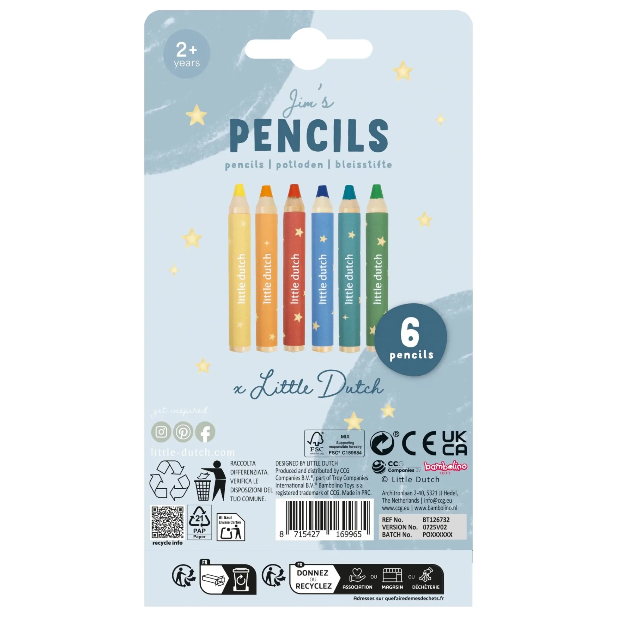 Little Dutch Pencils - Multicolored - Essentials - Jim Hot