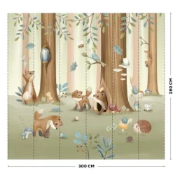 Little Dutch Photo wallpaper - Multicolored - Forest Friends Sale