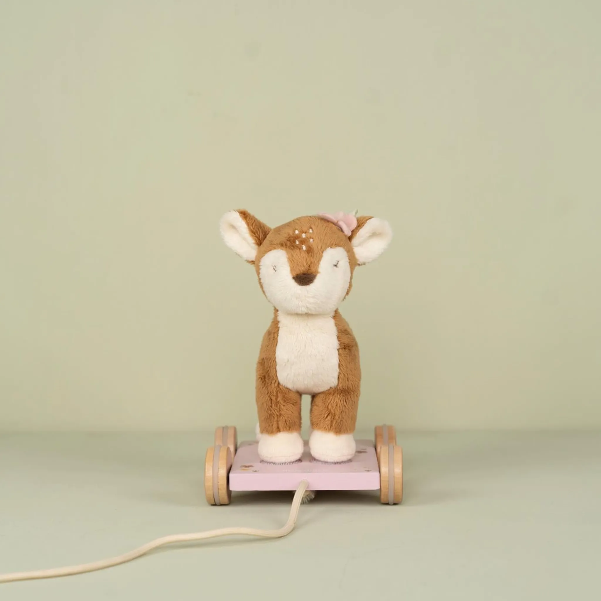 Little Dutch Pull Animal Deer - Pink - Fairy Garden Hot