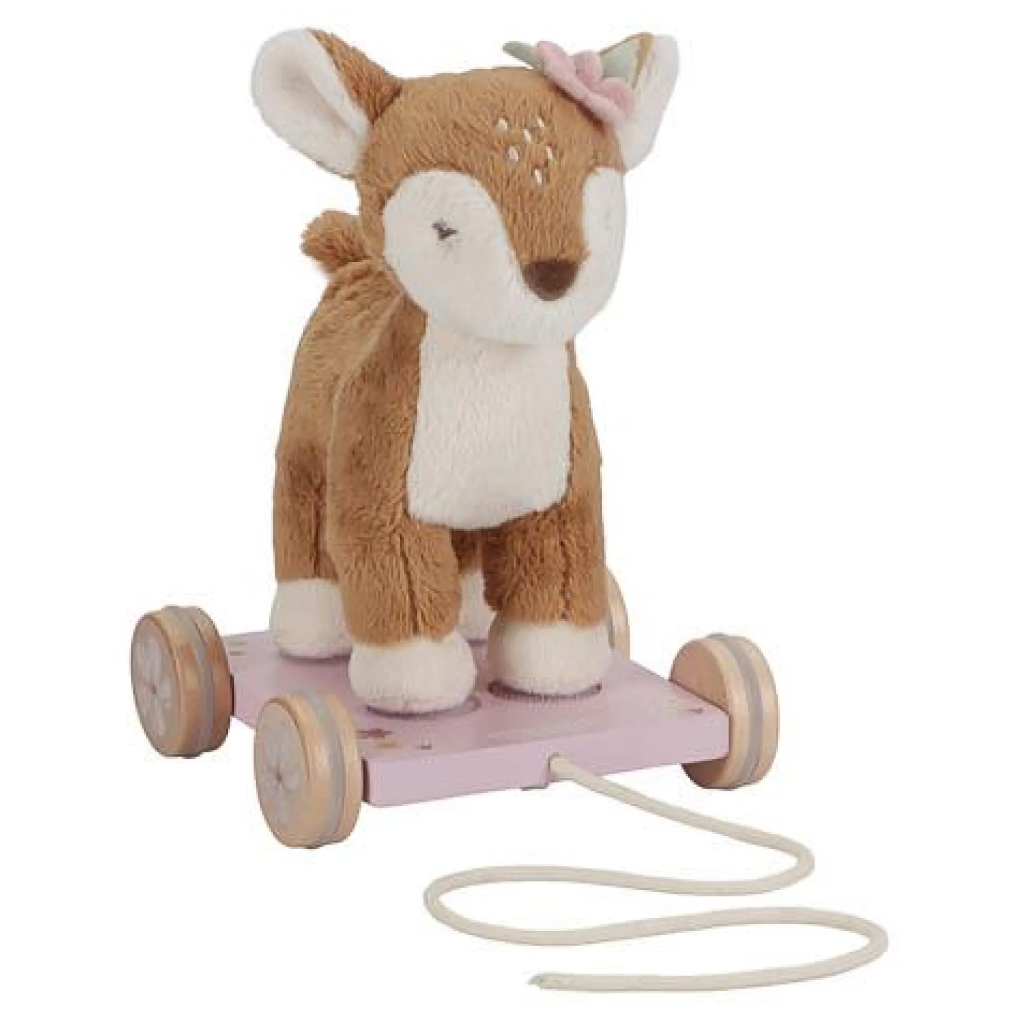 Little Dutch Pull Animal Deer - Pink - Fairy Garden Hot