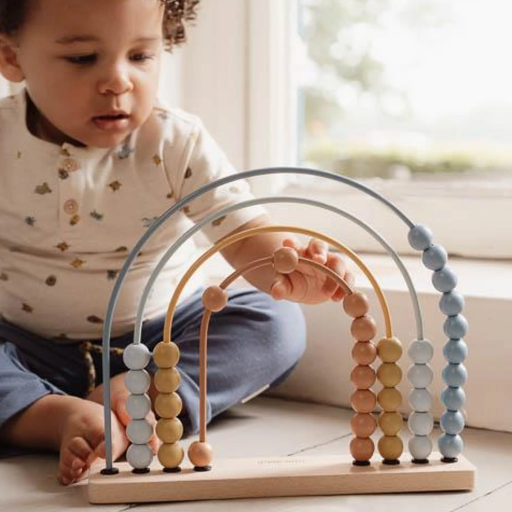Little Dutch Rainbow abacus - Blue - Forest Friends Clearance