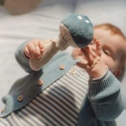 Little Dutch Rattle Mushroom - Blue - Forest Friends Outlet