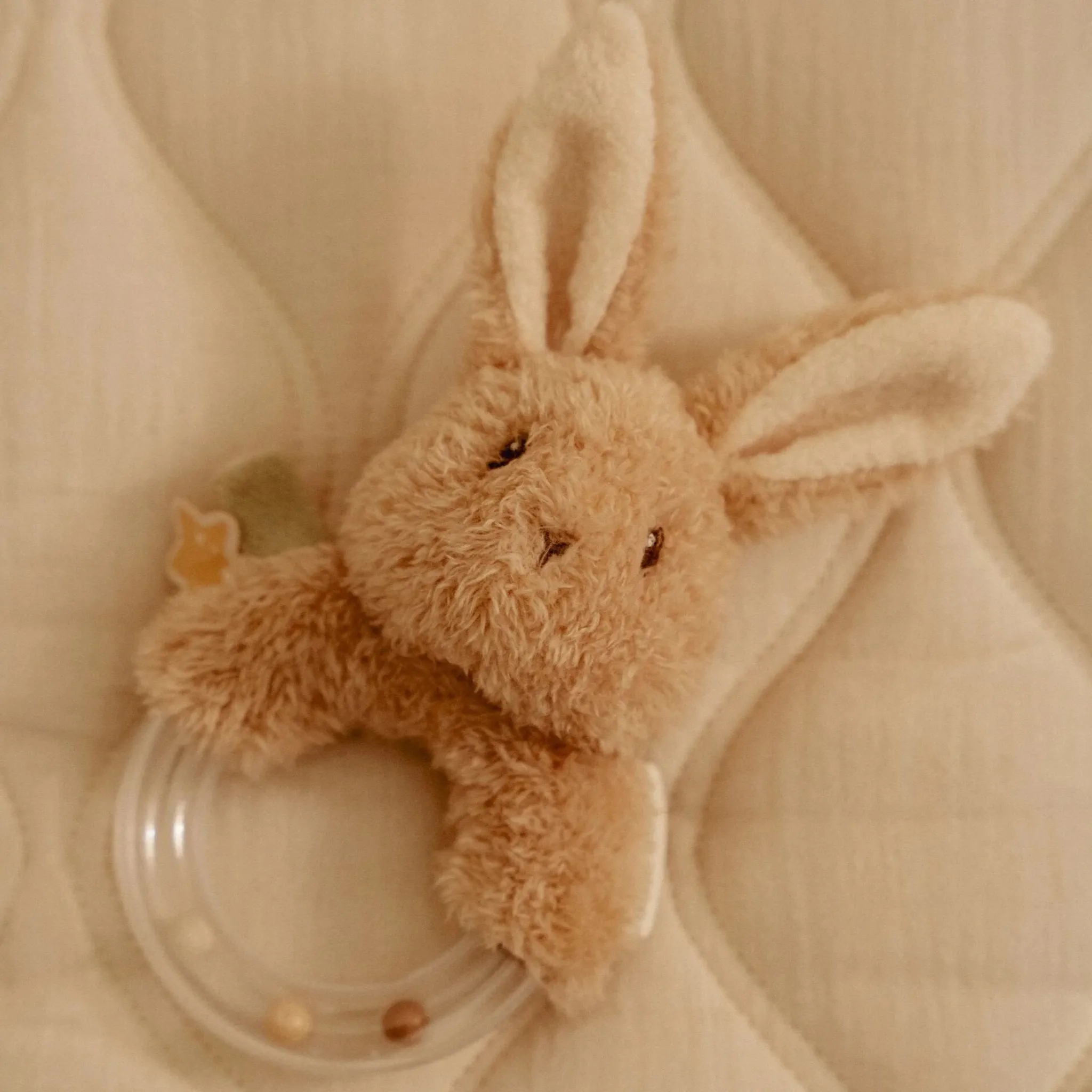 Little Dutch Rattle ring - Beige - Newborn Naturals Clearance