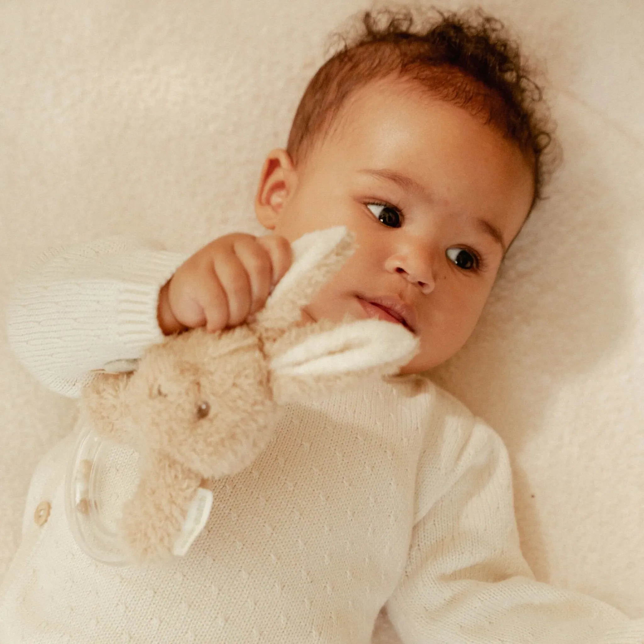 Little Dutch Rattle ring - Beige - Newborn Naturals Clearance