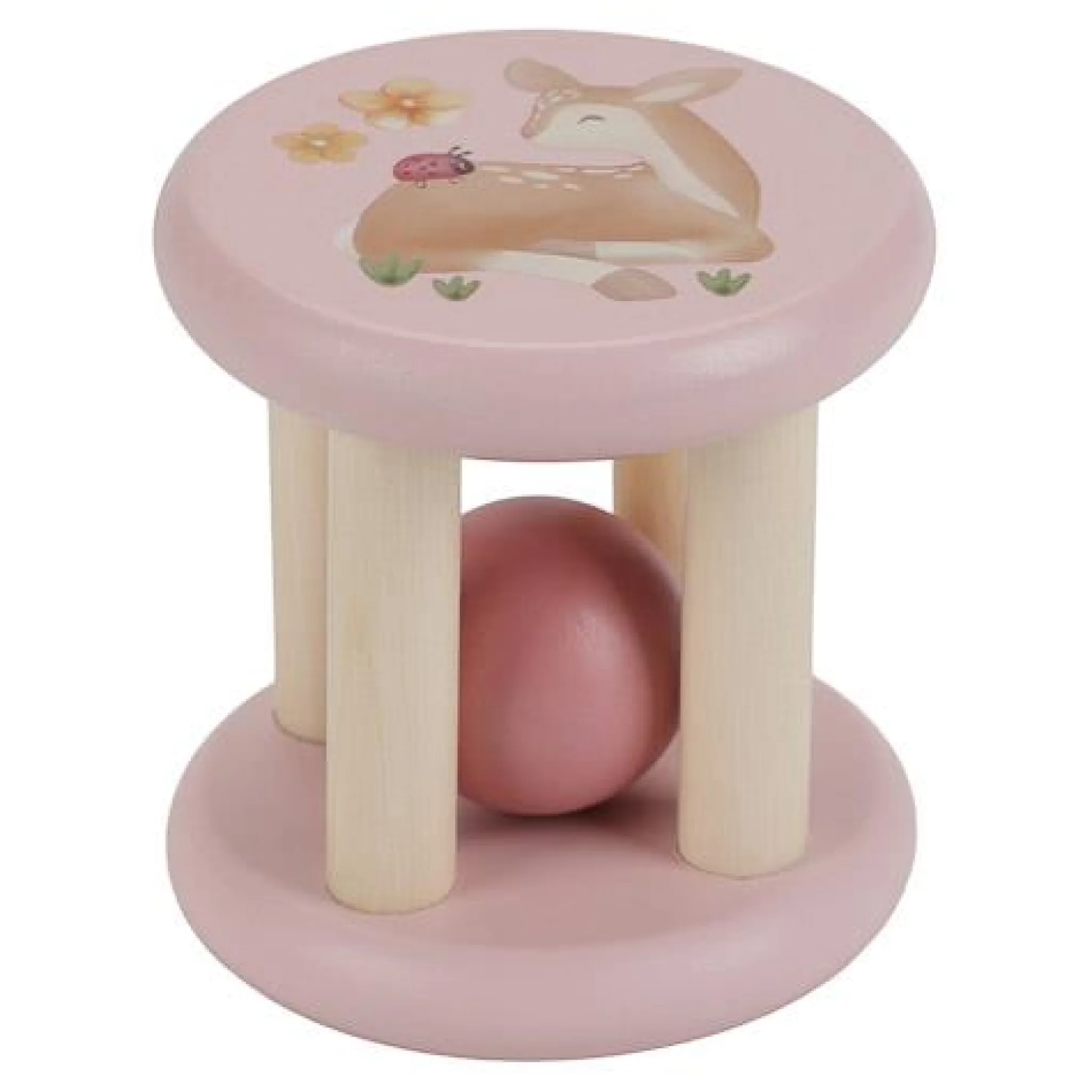 Little Dutch Rattle roller - Pink - Fairy Garden Online