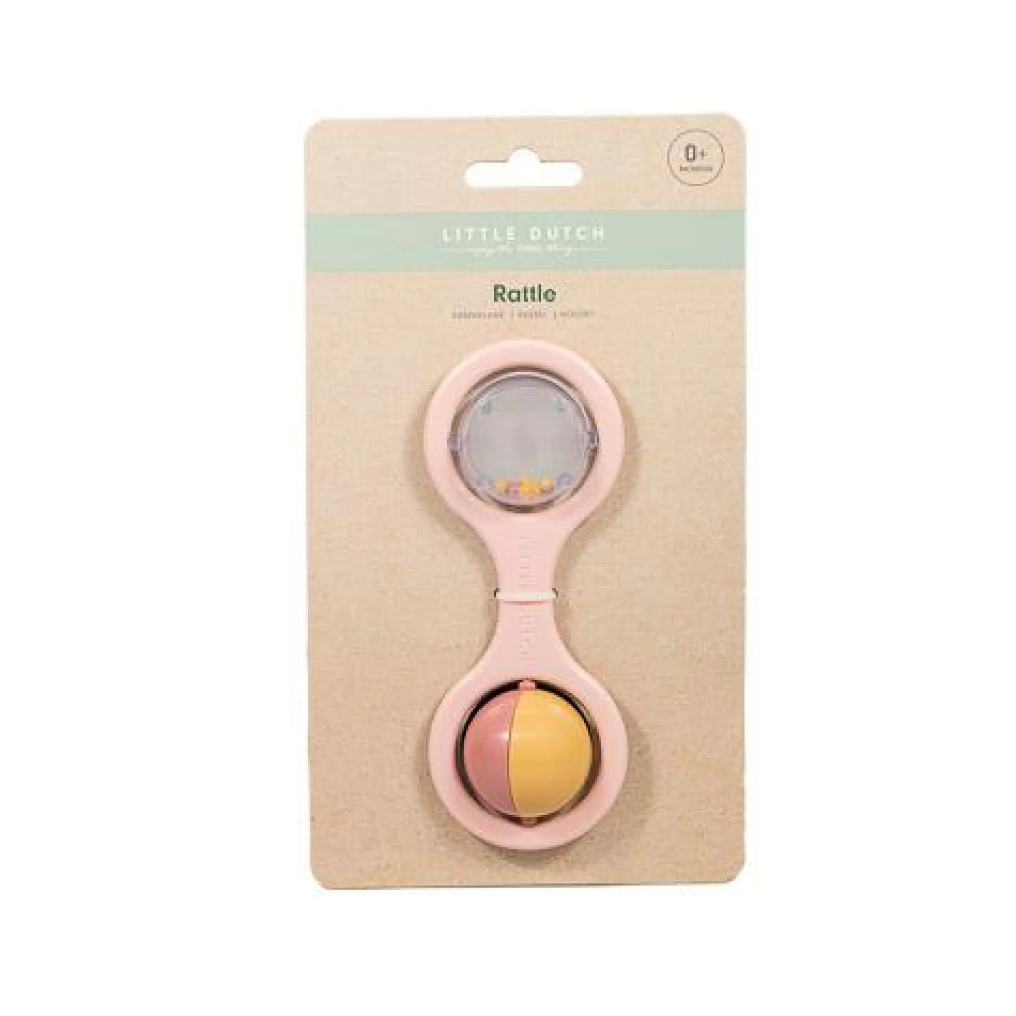 Little Dutch Rattle with balls - Pink - Essentials New