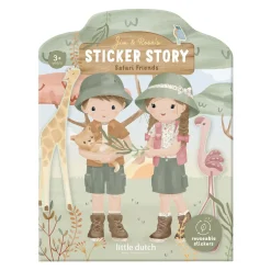 Little Dutch Reusable sticker book - Jim and Rosa Best